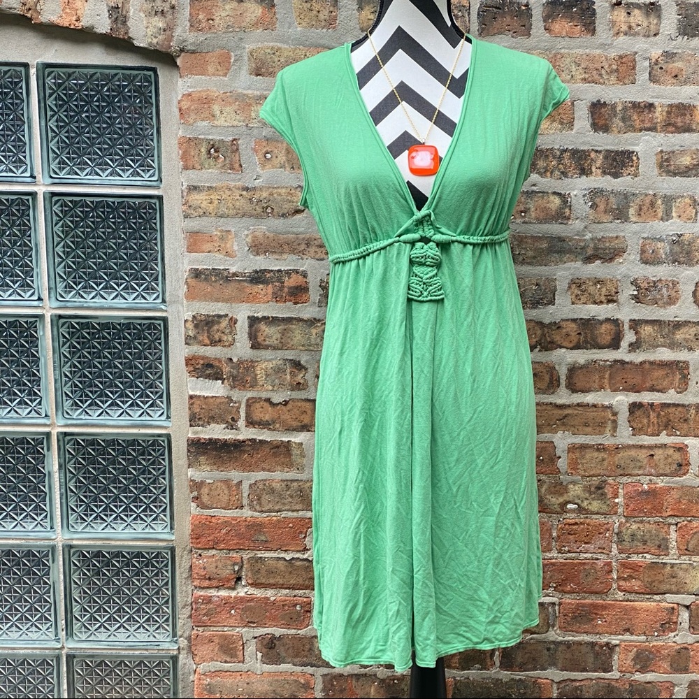 Pistachio green Max Studio pullover cotton sundress